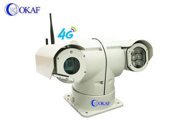 पुलिस के लिए OKAF 4G एंटी शॉक व्हीकल रूफ PTZ IP कैमरा RS485