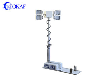 मोबाइल एलईडी नाइट स्कैन लाइट टॉवर, 1.8 मीटर वाहन माउंटेड लाइट टावर मस्त