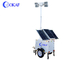 वायवीय टेलीस्कोपिक मस्त के साथ सौर एलईडी लाइट मोबाइल निगरानी ट्रेलर